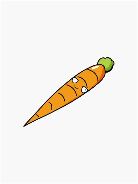 Weird Carrot Sticker For Sale By Brorkli Redbubble