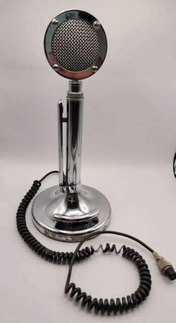 Vintage Astatic Silver Eagle D 104 Lollipop Amplified Desk Microphone
