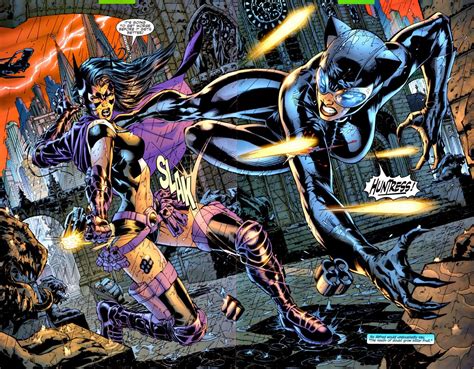Catwoman Vs The Huntress In Batman Hush By Jim Lee Dc Comics Women Dc