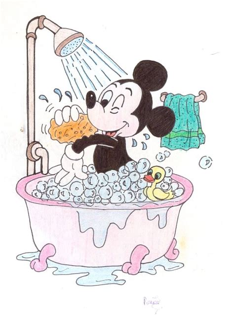 Mickey In Bubble Bath Mickey Mouse Pictures Minnie Mouse Drawing