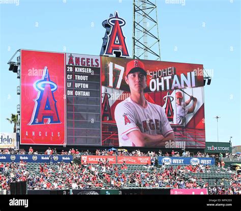 The Screen Shows An Image Of Los Angeles Angels Designated Hitter