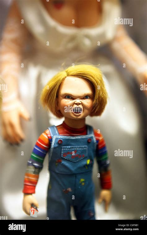 Chucky Doll The Horror Movie Character At Toyworld Stock Photo