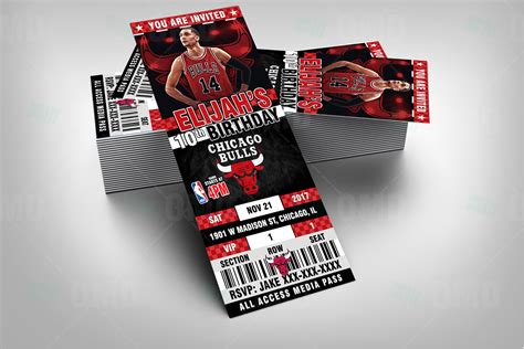 @danfavale's current top three for every major nba award. Chicago Bulls Ticket Style Sports Party Invites - Sports ...