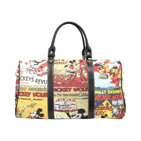 Mickey Mouse Travel Bag Mickey Duffel Bag Disney Duffel Etsy