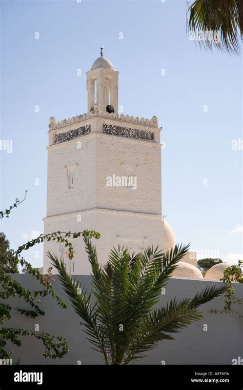 Minaret Of Typical Mosque In Houmt Souk Djerba Tunisia Stock Photo Alamy