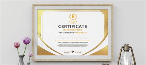 Digital Foil Certificates Gold Image Printing