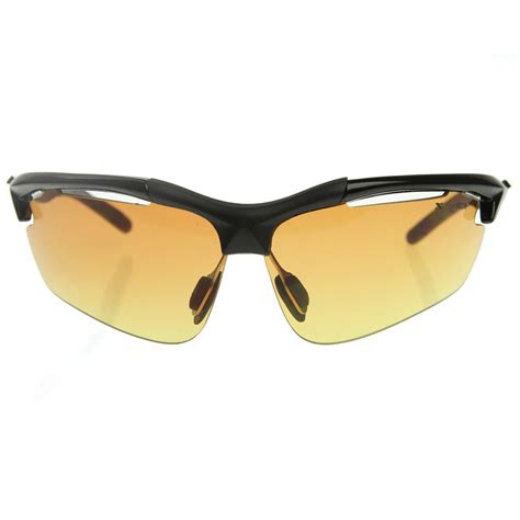 hd x loop sunglasses wide half frame semi rimless sports wrap w hd vi sunglass la