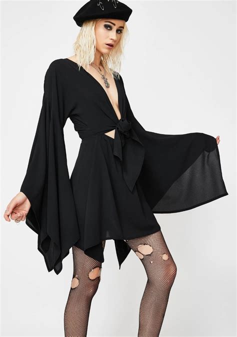 Black Bell Sleeve Mini Dress In 2020 Bell Sleeve Mini Dresses Mini