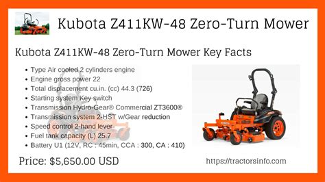 Kubota Z411kw 48 Mower Deck Price Specs And Features