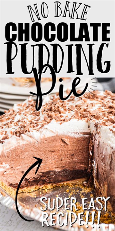 No Bake Chocolate Pudding Pie Chocolate Pie With Pudding Chocolate Pudding Desserts Graham