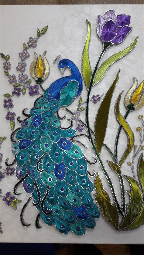 Peacock Embroidery Designs Embroidery Flowers Beaded Embroidery