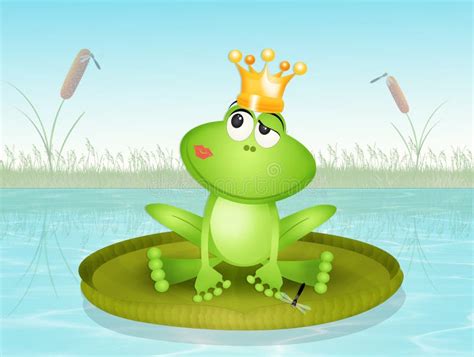 Frog On Waterlily Stock Illustration Illustration Of Lily 109805089