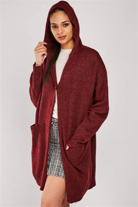 Hooded Slouchy Long Cardigan Just 6