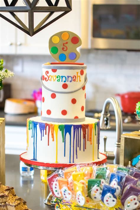 Download free birthday cake images. Kara's Party Ideas Rainbow Paint Party | Kara's Party Ideas