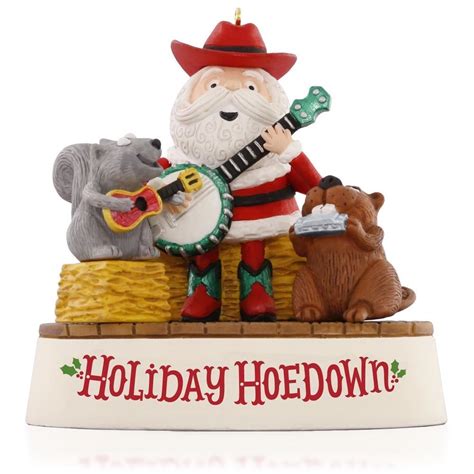 Hallmark Magic Sound And Motion Holiday Hoedown Santa And Banjo Keepsake Ornament Hallmark