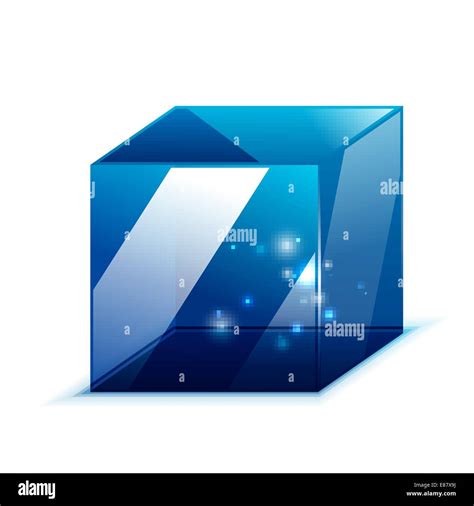 Vector 3d Glass Cube Isolated On White Stock Vector Image And Art Alamy