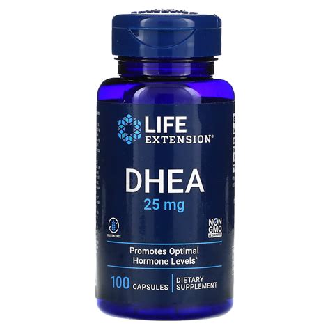 dhea 25 mg 100 capsules life extension