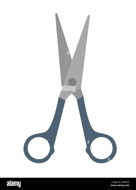 Vector Scissors Clip Art Cute Office Stationery Object Isolated On