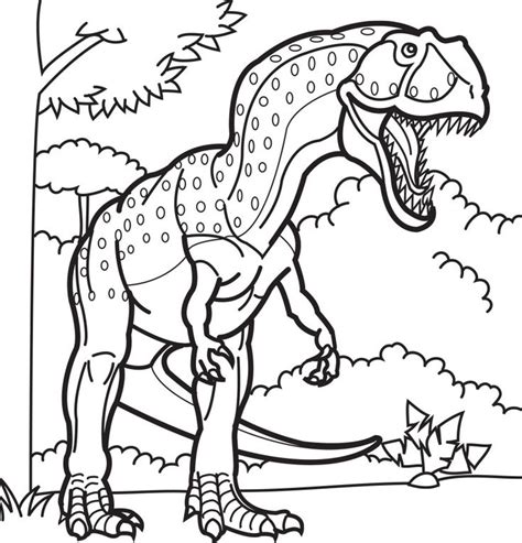 Coloriage Jurassic World 3 Giganotosaurus Coloriage