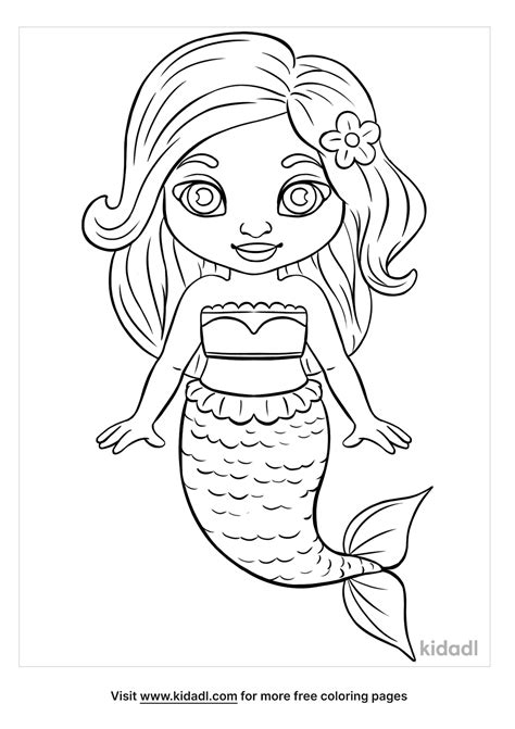 Baby Mermaid Coloring Pages Free Mermaids Coloring Pages Kidadl