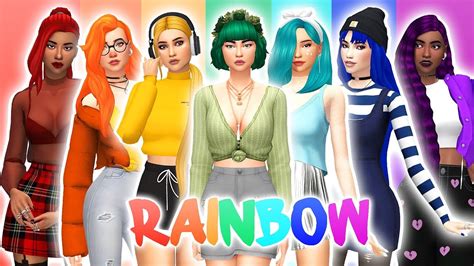 Sims 4 Rainbow Clothes Cc