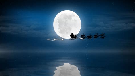 Christmas Night With Full Moon Stock Footage Video 100 Royalty Free