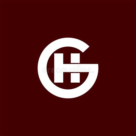 Letter GH Simple Monogram Logo Icon Design Stock Vector Illustration