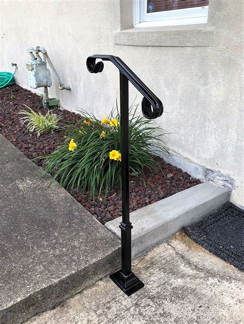 Single Post Ornamental Hand Rail 1 Or 2 Step Railing For Etsy In 2021