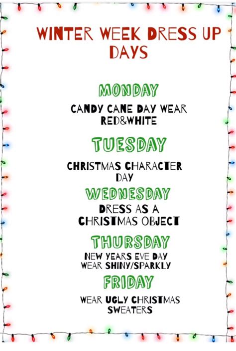 Great ideas for dress up days or spirit days during music in our schools month. South Grand Prairie on Twitter: "SGP Winter Dress up days ...