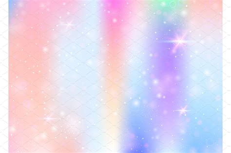 Unicorn Background With Rainbow Mesh Texture Illustrations ~ Creative