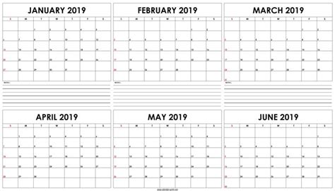 Free Calendar 6 Month Calendar Template Calendar Printables Blank