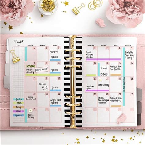 A5 Monthly Planner Etsy A5 Monthly Planner Schedule Planner