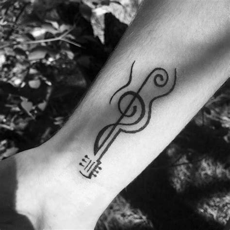 Music Notes Tattoos On Neck For Men