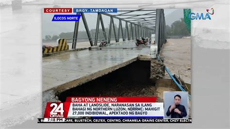 Baha At Landslide Naranasan Sa Ilang Bahagi Ng Northern Luzon 24 Oras Youtube