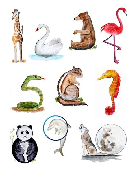 Animal Numbers Printables