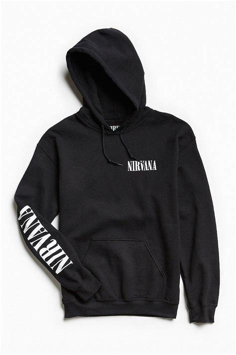 urban outfitters nirvana hoodie sweatshirt in black for men lyst