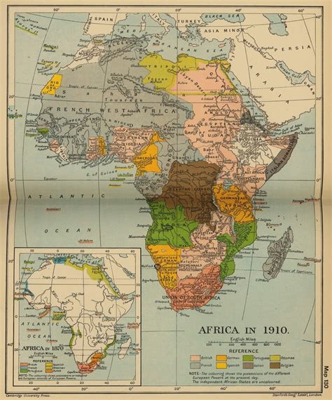Maps Of Africa In 1870 And 1910 Africa Map Map Africa