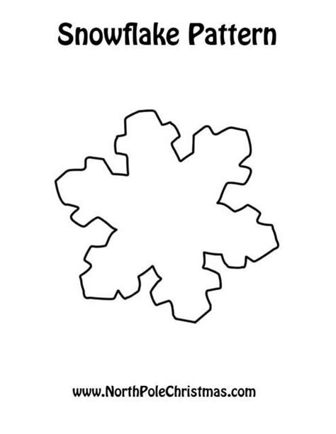 Christmas Snowflake Template Free Printable Christmas Snowflake