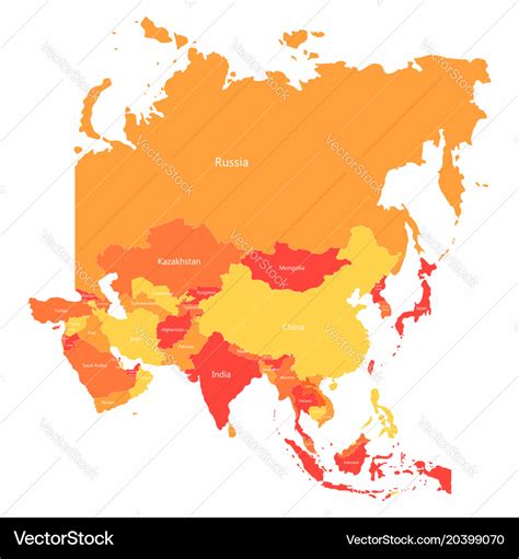 Asia Border Map