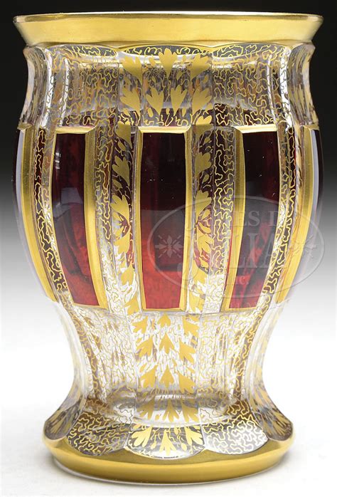 Moser Decorated Vase James D Julia Inc Vases Decor Moser Glass