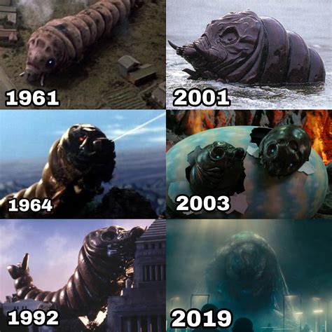 The trailer for godzilla 2 doesn't just reveal the new monsters, it also confirms that mothra will appear in both her larva and winged forms. Evolution of the Mothra Larva (1961-2019) : GODZILLA