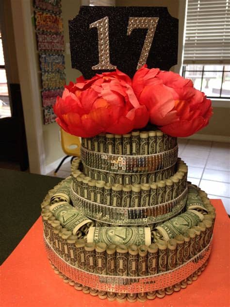 They say if you want to be remembered by your child until she reaches her 50s, do it by planning enjoyable birthday parties. 17th birthday. Money cake! (With images) | 17th birthday ...