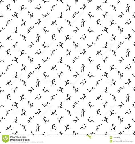 Abstract Seamless Soccer Wallpaper Pattern With Different Football