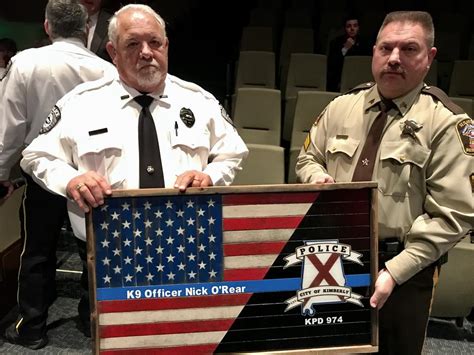 St Clair County Sheriffs Office Presented Kimberly Pd With Flag