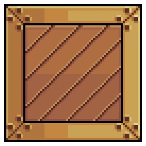 Pixel Art Wooden Box Crate Vector Icon For 8bit Game On White