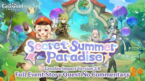 Secret Summer Paradise《Full Event Quest - ENG》No Commentary | Genshin