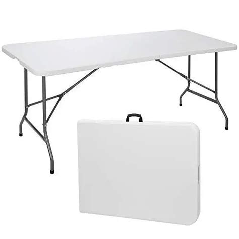 Outdoor Folding Picnic Table 6ft Portable Fold In Half Plastic Dining Picnic 13552 Picclick