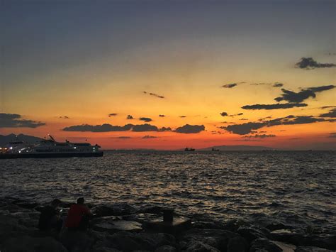 İzmirde Gün Batımı Sunset On İzmir Outdoor Celestial Sunset