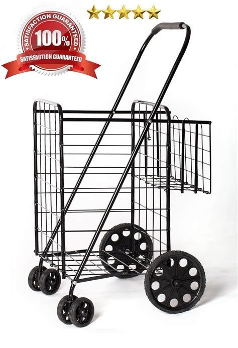 Buy Lavohome Jumbo Size Folding Shopping Cart With Double Baskets 150
