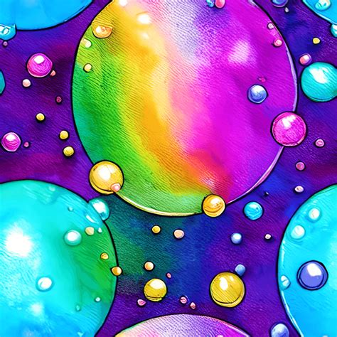 Rainbow Bubbles Glitter Pattern · Creative Fabrica